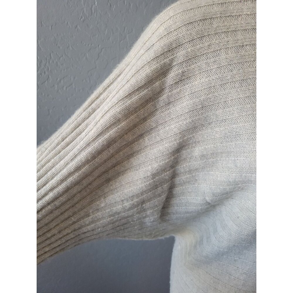 J Crew Ribbed Dolman Sleeve Wool/Cashmere Sweater Size M Old Money Preppy City - Picture 4 of 9